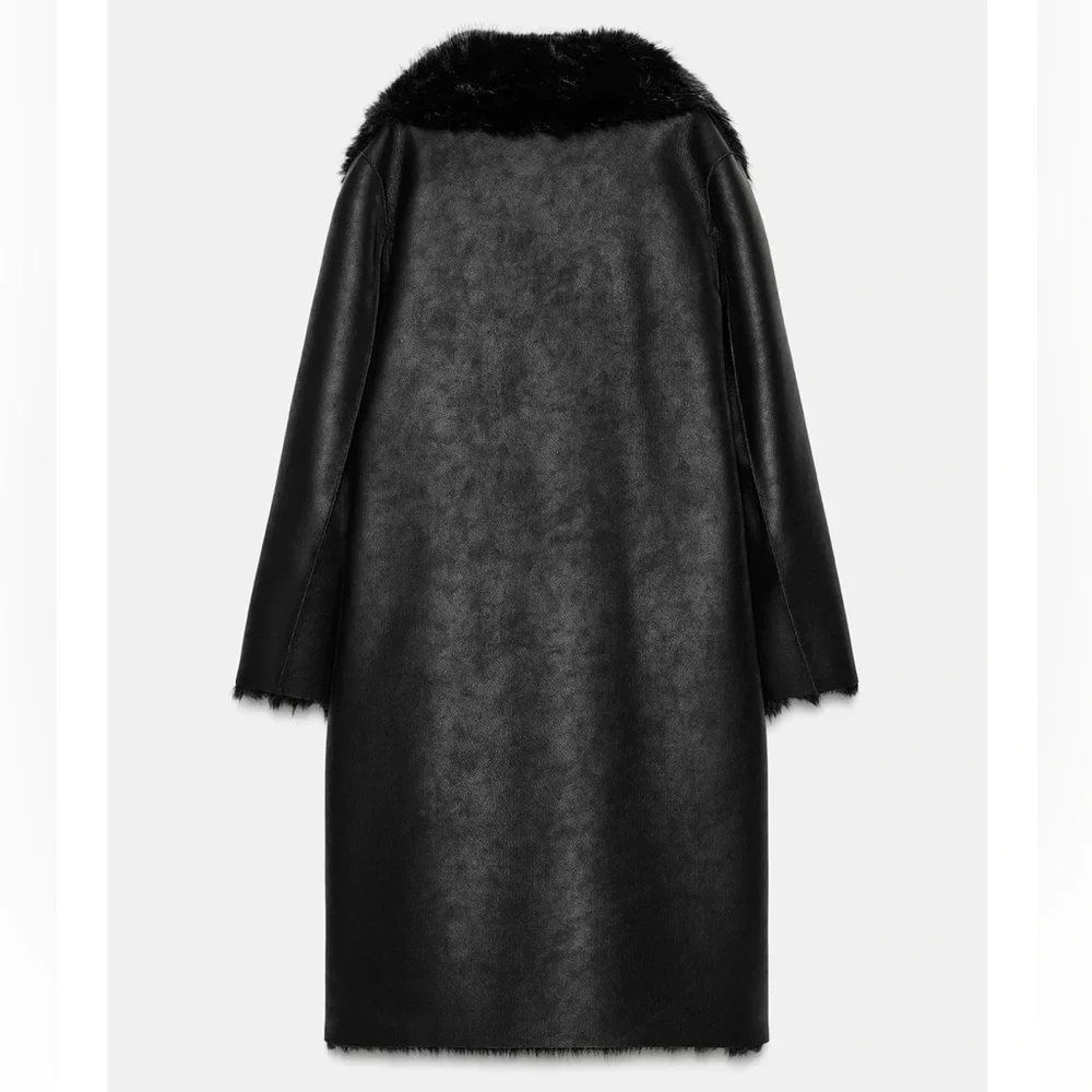 NWT Zara reversible faux fur double faced jacket - Picture 6 of 8